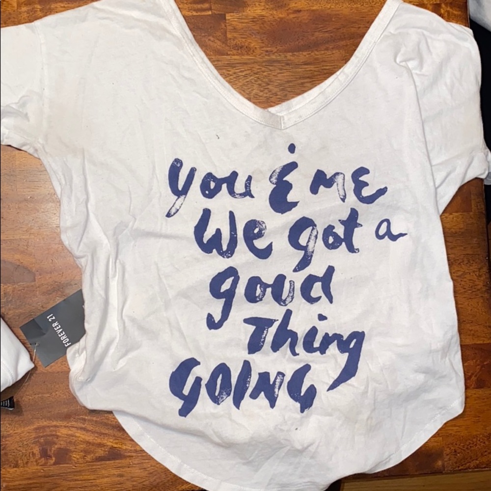 Titled white shirt